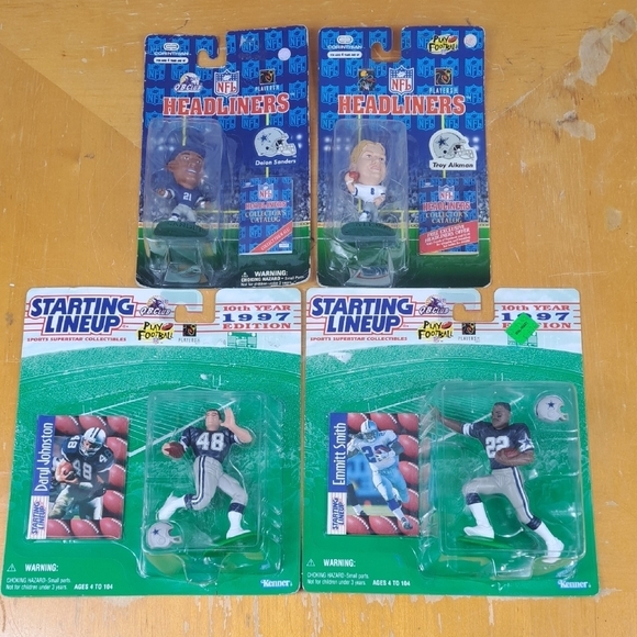 Vintage Dallas Cowboys greats Lot of 4 NFL collectible Starting Lineup figures - Picture 1 of 16